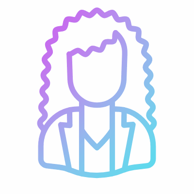 Woman Curly, Animated Icon, Gradient