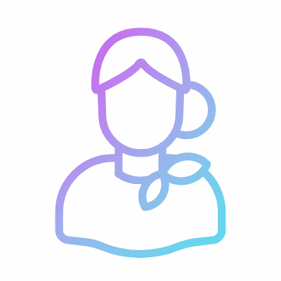Woman Retro, Animated Icon, Gradient