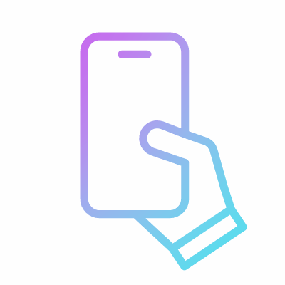 Hand Smartphone, Animated Icon, Gradient