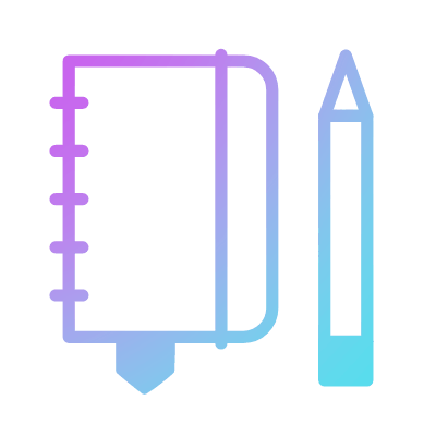 Notebook, Animated Icon, Gradient
