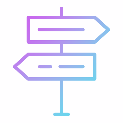 Signpost Double, Animated Icon, Gradient