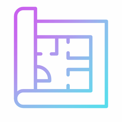 Blueprint, Animated Icon, Gradient