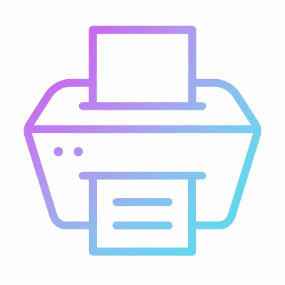 Printer, Animated Icon, Gradient