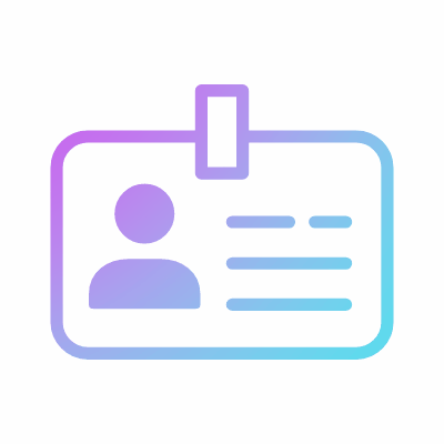 ID Badge, Animated Icon, Gradient