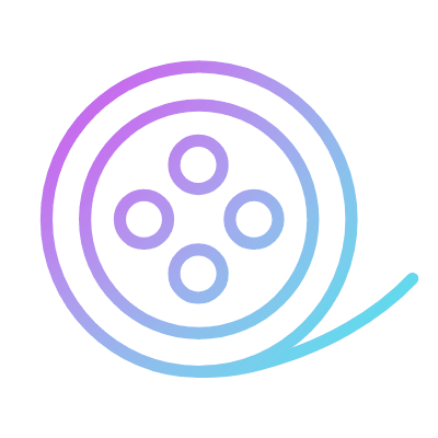Film Reel, Animated Icon, Gradient