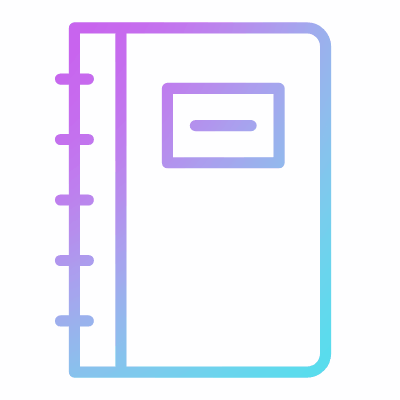 Notebook Label, Animated Icon, Gradient