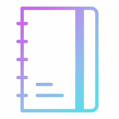 Notebook Elastic, Animated Icon, Gradient