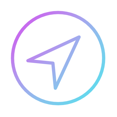 Navigation Circle, Animated Icon, Gradient