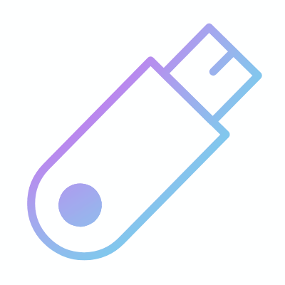 Pendrive, Animated Icon, Gradient