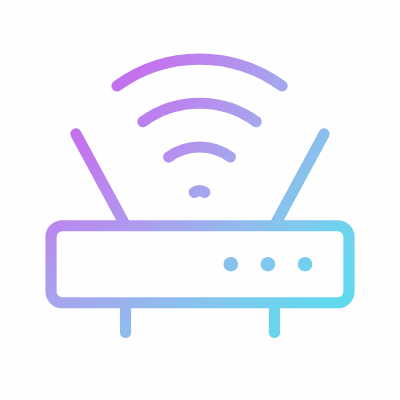 Wifi Router, Animated Icon, Gradient