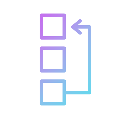 Order Bottom To Top, Animated Icon, Gradient