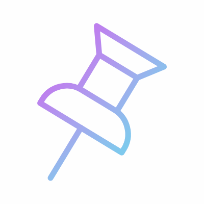Pushpin, Animated Icon, Gradient