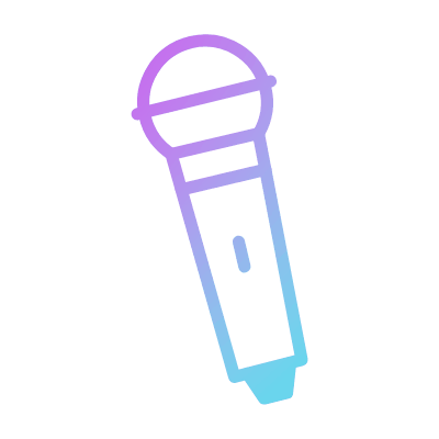 Microphone Stage, Animated Icon, Gradient
