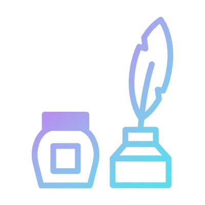 Inkwell, Animated Icon, Gradient