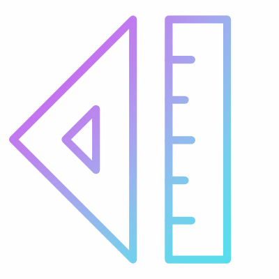 Ruler Triangle, Animated Icon, Gradient