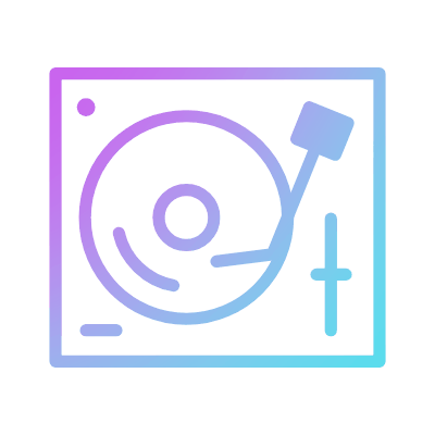 Turning Table, Animated Icon, Gradient