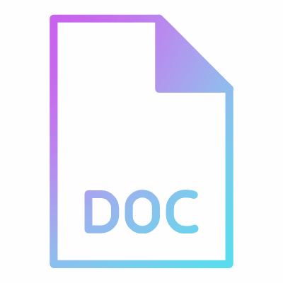 File DOC, Animated Icon, Gradient