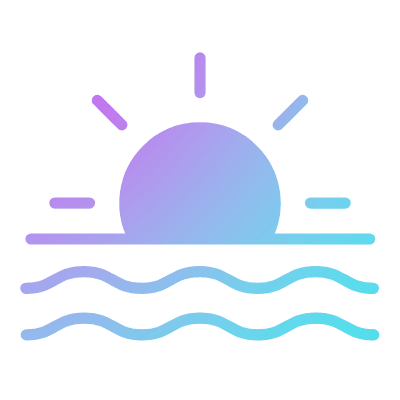 Sea sunset, Animated Icon, Gradient