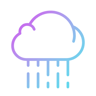Cloud Rain, Animated Icon, Gradient