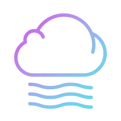 Fog, Animated Icon, Gradient