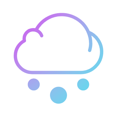 Cloud Hail, Animated Icon, Gradient