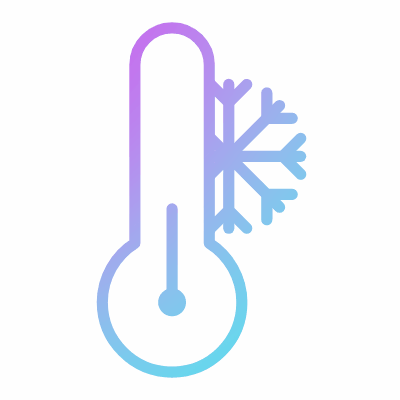 Cold Temperature, Animated Icon, Gradient