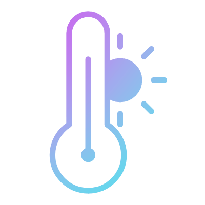 Hot Temperature, Animated Icon, Gradient