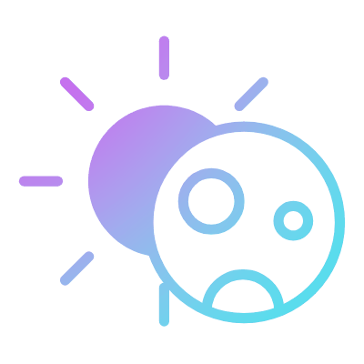 Sun Eclipse, Animated Icon, Gradient