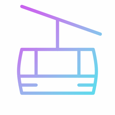 Ski Lift, Animated Icon, Gradient