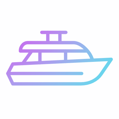 Yacht, Animated Icon, Gradient