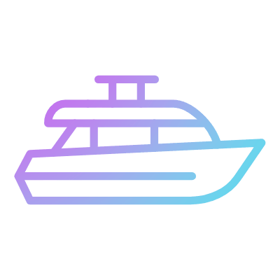 Yacht, Animated Icon, Gradient