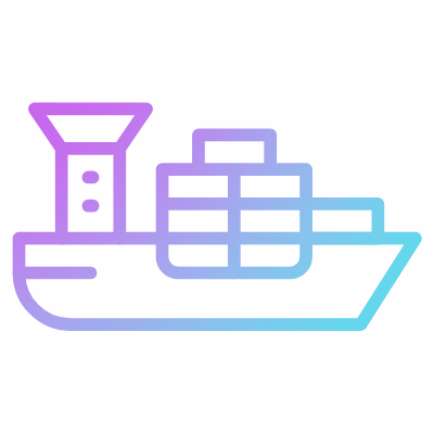 Cargo Ship, Animated Icon, Gradient