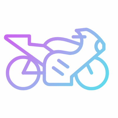 Motorcycle, Animated Icon, Gradient