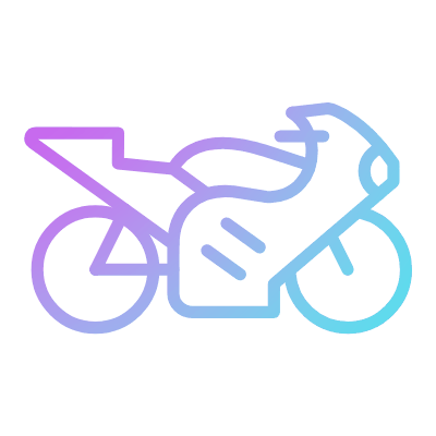 Motorcycle, Animated Icon, Gradient