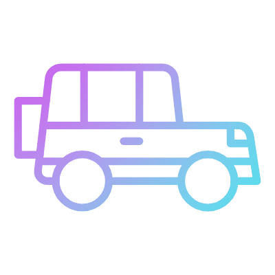 Jeep, Animated Icon, Gradient
