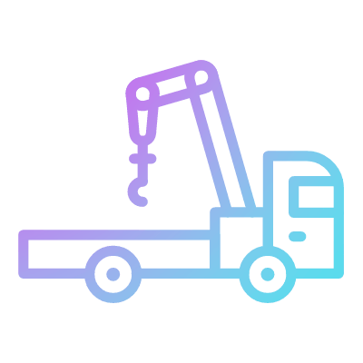 Crane Truck, Animated Icon, Gradient