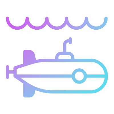 Submarine, Animated Icon, Gradient