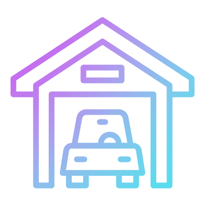 Garage, Animated Icon, Gradient