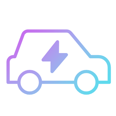 Electric Car, Animated Icon, Gradient