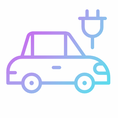 Electric Car, Animated Icon, Gradient