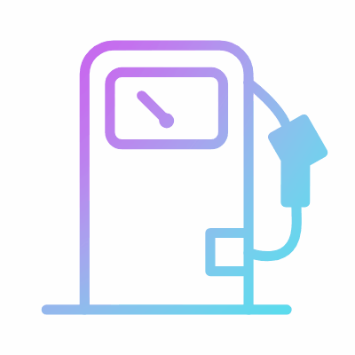 Gas Station, Animated Icon, Gradient