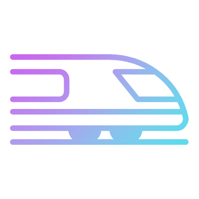 Bullet Train, Animated Icon, Gradient