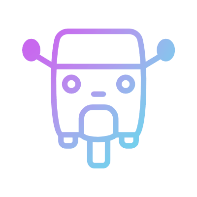Tuk tuk, Animated Icon, Gradient