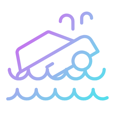 Car Flood, Animated Icon, Gradient