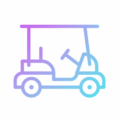 Golf Cart, Animated Icon, Gradient