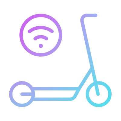 Scooter Wifi, Animated Icon, Gradient