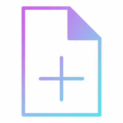 File Plus, Animated Icon, Gradient