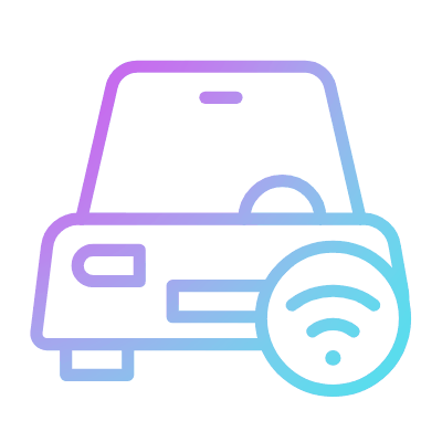 Autonomous Car, Animated Icon, Gradient