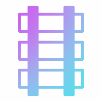 Train Tracks, Animated Icon, Gradient