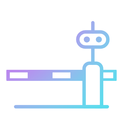 Railroad Crossing Gate, Animated Icon, Gradient